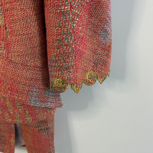 Christian Lacroix Paris Vintage Couture Pink and Yellow Patterned Skirt Suit - Picture 13 of 16